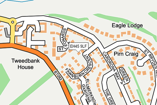 EH45 9LF map - OS OpenMap – Local (Ordnance Survey) EH45 9LF map - OS OpenMap – Local (Ordnance Survey)