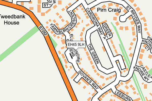 EH45 9LH map - OS OpenMap – Local (Ordnance Survey) EH45 9LH map - OS OpenMap – Local (Ordnance Survey)