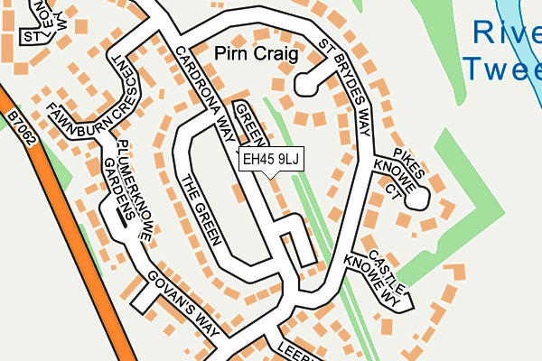 EH45 9LJ map - OS OpenMap – Local (Ordnance Survey) EH45 9LJ map - OS OpenMap – Local (Ordnance Survey)