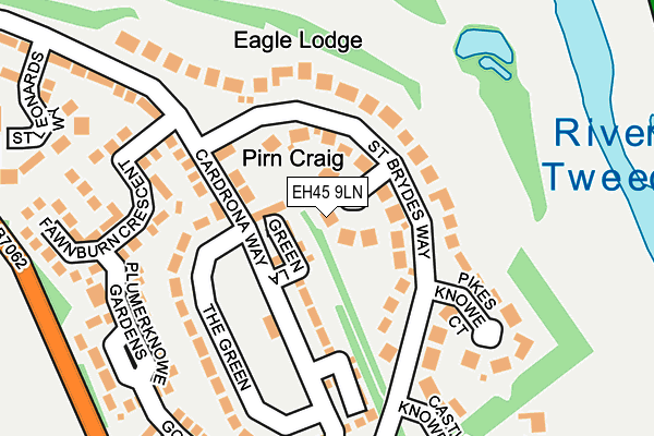 EH45 9LN map - OS OpenMap – Local (Ordnance Survey) EH45 9LN map - OS OpenMap – Local (Ordnance Survey)
