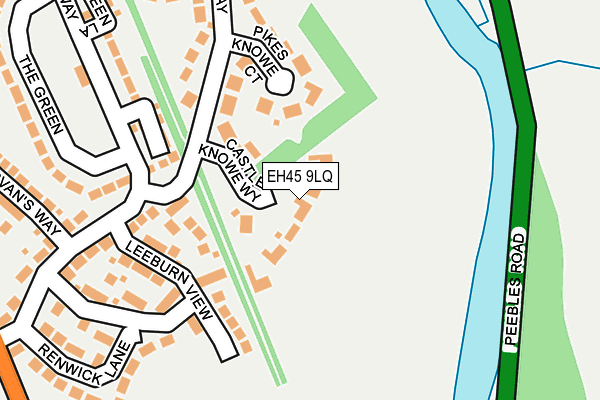 EH45 9LQ map - OS OpenMap – Local (Ordnance Survey) EH45 9LQ map - OS OpenMap – Local (Ordnance Survey)