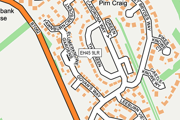 EH45 9LR map - OS OpenMap – Local (Ordnance Survey) EH45 9LR map - OS OpenMap – Local (Ordnance Survey)