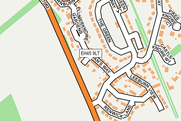 EH45 9LT map - OS OpenMap – Local (Ordnance Survey) EH45 9LT map - OS OpenMap – Local (Ordnance Survey)