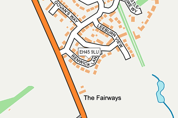 EH45 9LU map - OS OpenMap – Local (Ordnance Survey) EH45 9LU map - OS OpenMap – Local (Ordnance Survey)