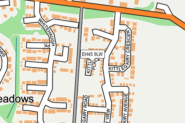 EH45 9LW map - OS OpenMap – Local (Ordnance Survey) EH45 9LW map - OS OpenMap – Local (Ordnance Survey)