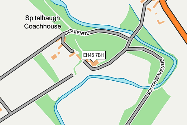 EH46 7BH map - OS OpenMap – Local (Ordnance Survey)