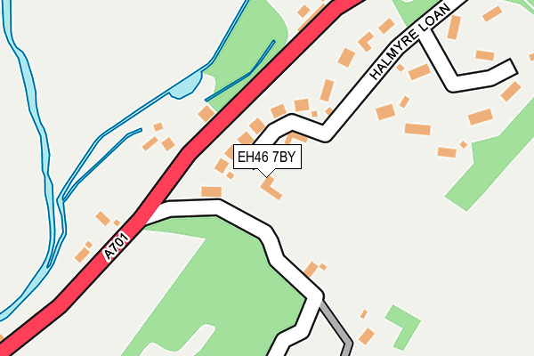 EH46 7BY map - OS OpenMap – Local (Ordnance Survey)