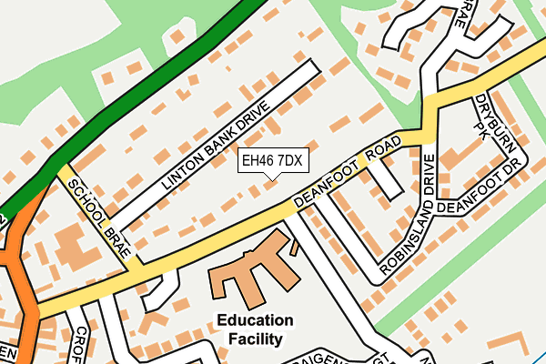 EH46 7DX map - OS OpenMap – Local (Ordnance Survey)