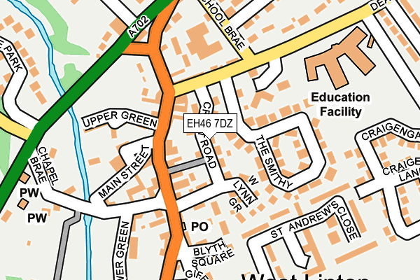 EH46 7DZ map - OS OpenMap – Local (Ordnance Survey) EH46 7DZ map - OS OpenMap – Local (Ordnance Survey)