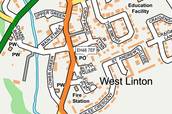 EH46 7EF map - OS OpenMap – Local (Ordnance Survey)