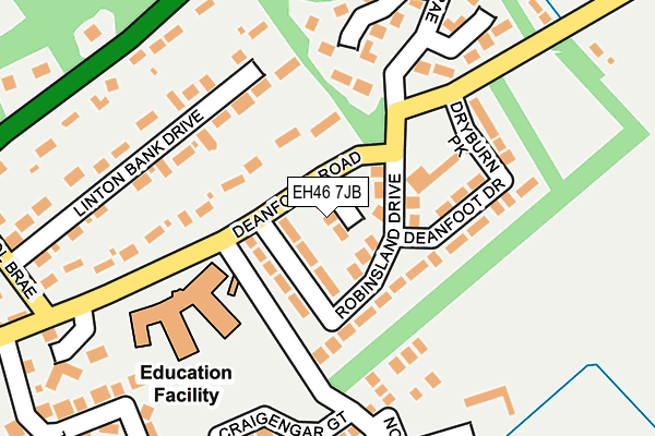 EH46 7JB map - OS OpenMap – Local (Ordnance Survey) EH46 7JB map - OS OpenMap – Local (Ordnance Survey)
