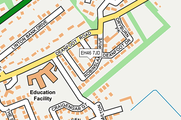 EH46 7JD map - OS OpenMap – Local (Ordnance Survey) EH46 7JD map - OS OpenMap – Local (Ordnance Survey)