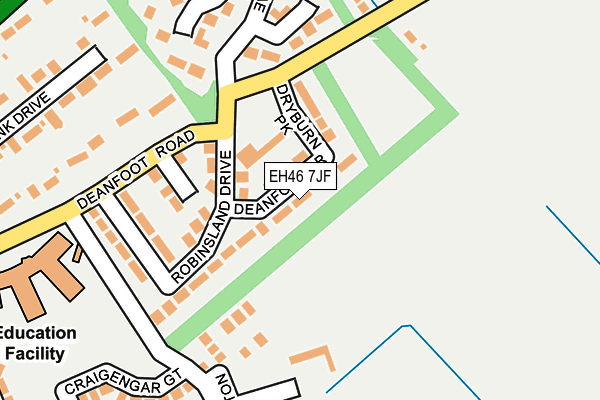 EH46 7JF map - OS OpenMap – Local (Ordnance Survey) EH46 7JF map - OS OpenMap – Local (Ordnance Survey)