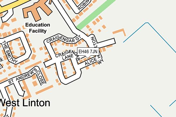 EH46 7JN map - OS OpenMap – Local (Ordnance Survey) EH46 7JN map - OS OpenMap – Local (Ordnance Survey)