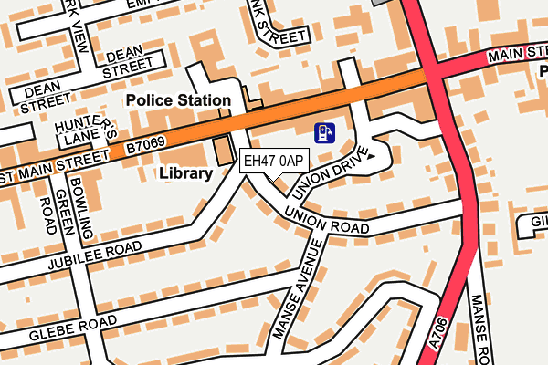 EH47 0AP map - OS OpenMap – Local (Ordnance Survey) EH47 0AP map - OS OpenMap – Local (Ordnance Survey)