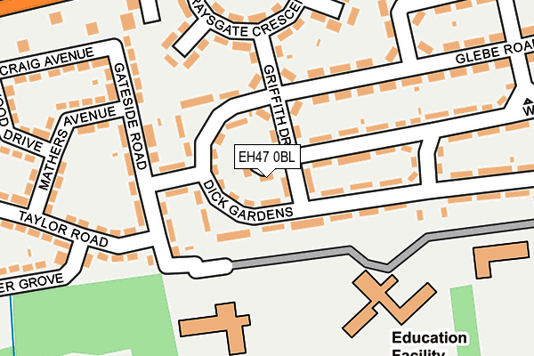 EH47 0BL map - OS OpenMap – Local (Ordnance Survey) EH47 0BL map - OS OpenMap – Local (Ordnance Survey)