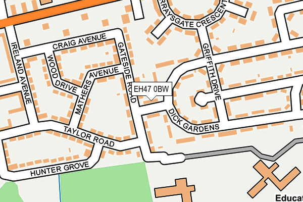 EH47 0BW map - OS OpenMap – Local (Ordnance Survey) EH47 0BW map - OS OpenMap – Local (Ordnance Survey)