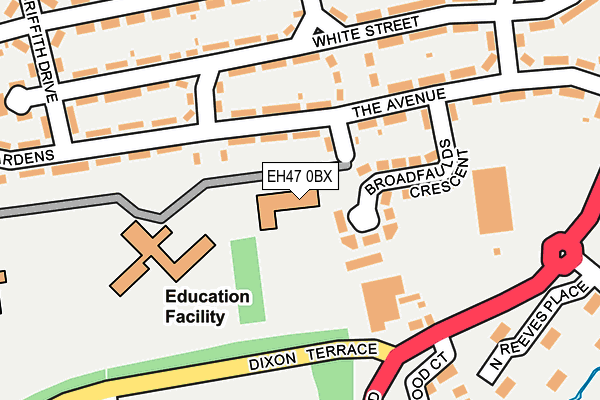 EH47 0BX map - OS OpenMap – Local (Ordnance Survey) EH47 0BX map - OS OpenMap – Local (Ordnance Survey)