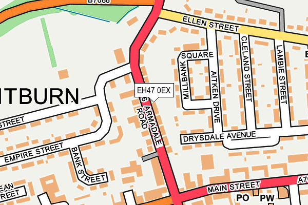 EH47 0EX map - OS OpenMap – Local (Ordnance Survey) EH47 0EX map - OS OpenMap – Local (Ordnance Survey)