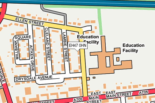 EH47 0HN map - OS OpenMap – Local (Ordnance Survey) EH47 0HN map - OS OpenMap – Local (Ordnance Survey)