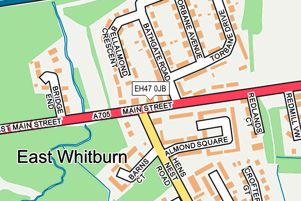 EH47 0JB map - OS OpenMap – Local (Ordnance Survey) EH47 0JB map - OS OpenMap – Local (Ordnance Survey)