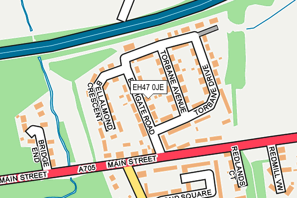 EH47 0JE map - OS OpenMap – Local (Ordnance Survey) EH47 0JE map - OS OpenMap – Local (Ordnance Survey)