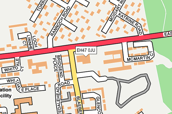 EH47 0JU map - OS OpenMap – Local (Ordnance Survey) EH47 0JU map - OS OpenMap – Local (Ordnance Survey)