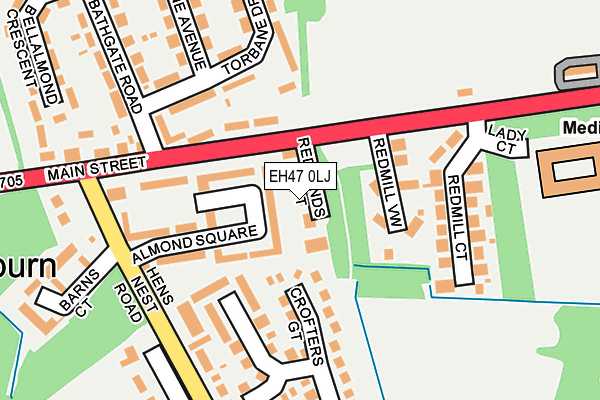 EH47 0LJ map - OS OpenMap – Local (Ordnance Survey) EH47 0LJ map - OS OpenMap – Local (Ordnance Survey)