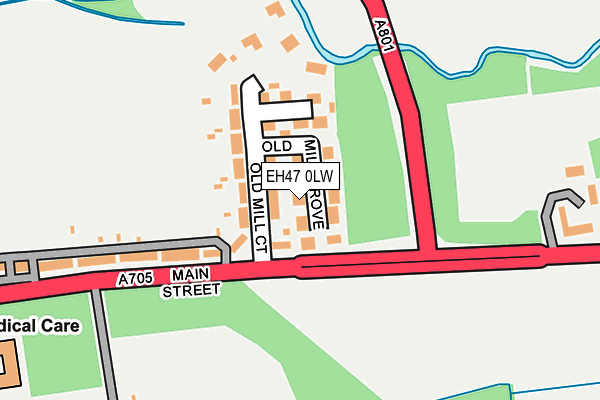 EH47 0LW map - OS OpenMap – Local (Ordnance Survey)