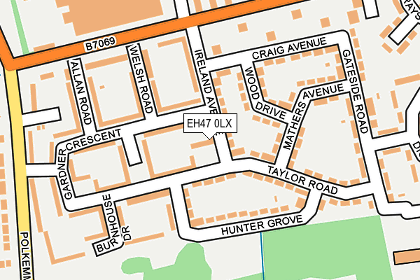 EH47 0LX map - OS OpenMap – Local (Ordnance Survey) EH47 0LX map - OS OpenMap – Local (Ordnance Survey)