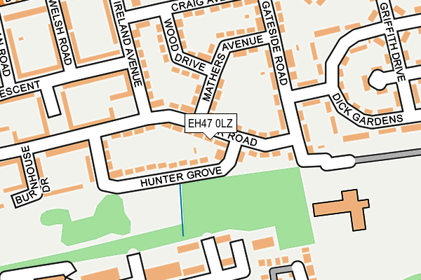 EH47 0LZ map - OS OpenMap – Local (Ordnance Survey) EH47 0LZ map - OS OpenMap – Local (Ordnance Survey)