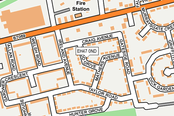 EH47 0ND map - OS OpenMap – Local (Ordnance Survey) EH47 0ND map - OS OpenMap – Local (Ordnance Survey)