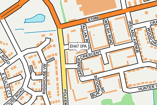 EH47 0PA map - OS OpenMap – Local (Ordnance Survey) EH47 0PA map - OS OpenMap – Local (Ordnance Survey)