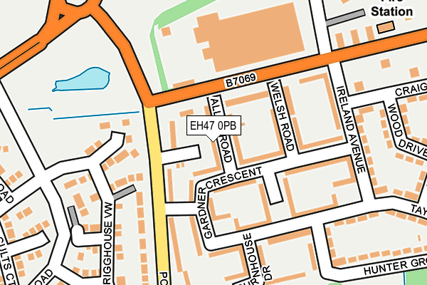 EH47 0PB map - OS OpenMap – Local (Ordnance Survey) EH47 0PB map - OS OpenMap – Local (Ordnance Survey)
