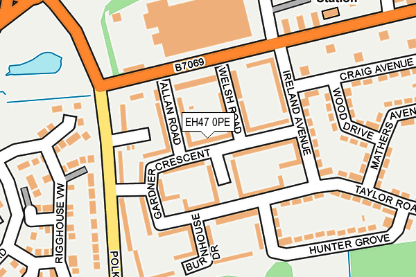 EH47 0PE map - OS OpenMap – Local (Ordnance Survey) EH47 0PE map - OS OpenMap – Local (Ordnance Survey)