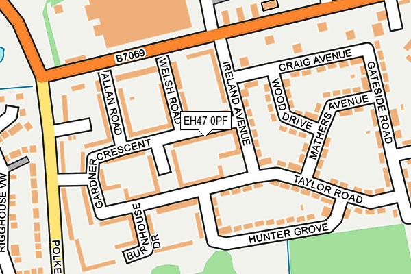 EH47 0PF map - OS OpenMap – Local (Ordnance Survey) EH47 0PF map - OS OpenMap – Local (Ordnance Survey)