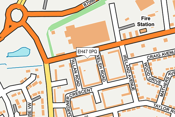EH47 0PQ map - OS OpenMap – Local (Ordnance Survey) EH47 0PQ map - OS OpenMap – Local (Ordnance Survey)