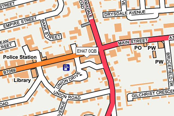 EH47 0QB map - OS OpenMap – Local (Ordnance Survey) EH47 0QB map - OS OpenMap – Local (Ordnance Survey)