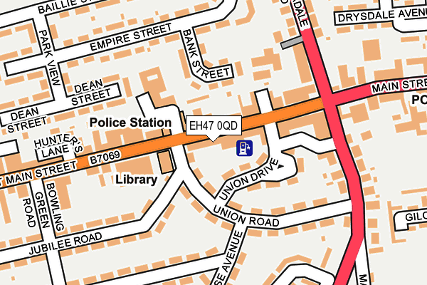 EH47 0QD map - OS OpenMap – Local (Ordnance Survey) EH47 0QD map - OS OpenMap – Local (Ordnance Survey)