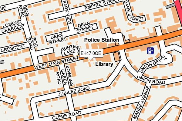 EH47 0QE map - OS OpenMap – Local (Ordnance Survey) EH47 0QE map - OS OpenMap – Local (Ordnance Survey)
