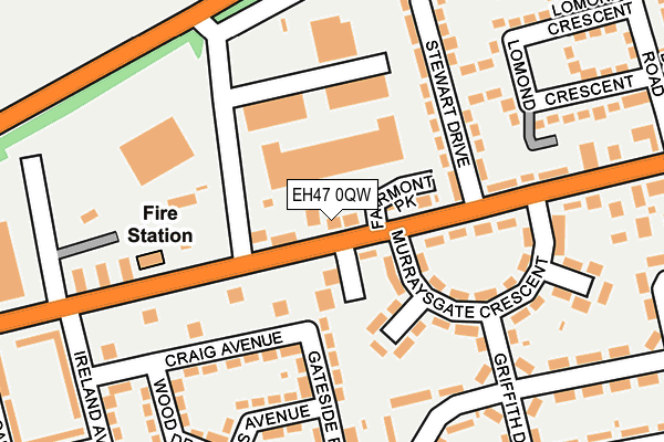 EH47 0QW map - OS OpenMap – Local (Ordnance Survey)