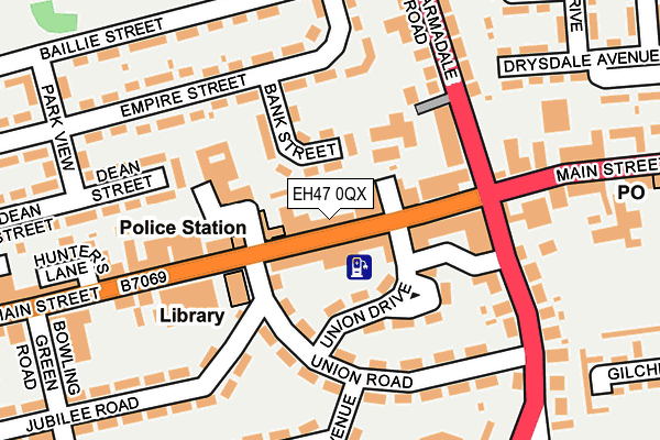 EH47 0QX map - OS OpenMap – Local (Ordnance Survey) EH47 0QX map - OS OpenMap – Local (Ordnance Survey)