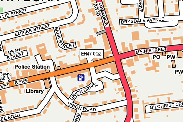 EH47 0QZ map - OS OpenMap – Local (Ordnance Survey) EH47 0QZ map - OS OpenMap – Local (Ordnance Survey)