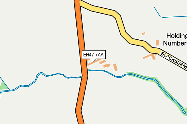 EH47 7AA map - OS OpenMap – Local (Ordnance Survey)