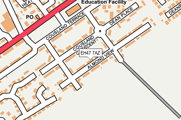 EH47 7AZ map - OS OpenMap – Local (Ordnance Survey) EH47 7AZ map - OS OpenMap – Local (Ordnance Survey)
