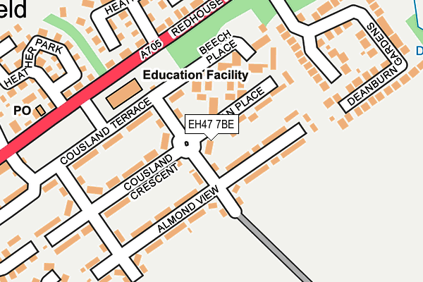 EH47 7BE map - OS OpenMap – Local (Ordnance Survey) EH47 7BE map - OS OpenMap – Local (Ordnance Survey)