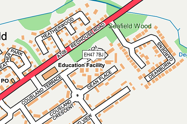 EH47 7BJ map - OS OpenMap – Local (Ordnance Survey) EH47 7BJ map - OS OpenMap – Local (Ordnance Survey)