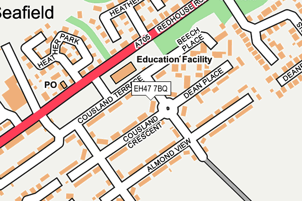 EH47 7BQ map - OS OpenMap – Local (Ordnance Survey) EH47 7BQ map - OS OpenMap – Local (Ordnance Survey)