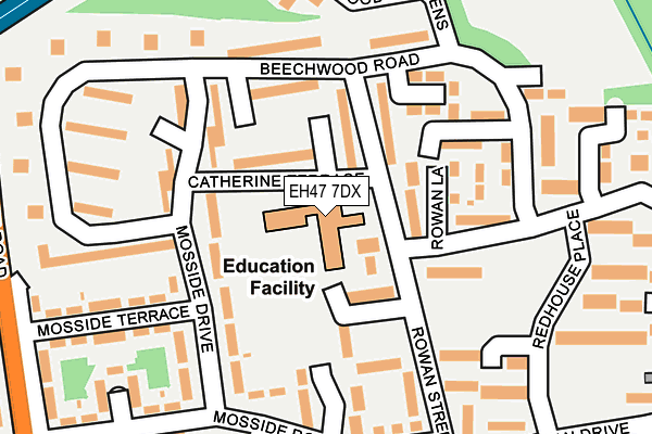 EH47 7DX map - OS OpenMap – Local (Ordnance Survey) EH47 7DX map - OS OpenMap – Local (Ordnance Survey)