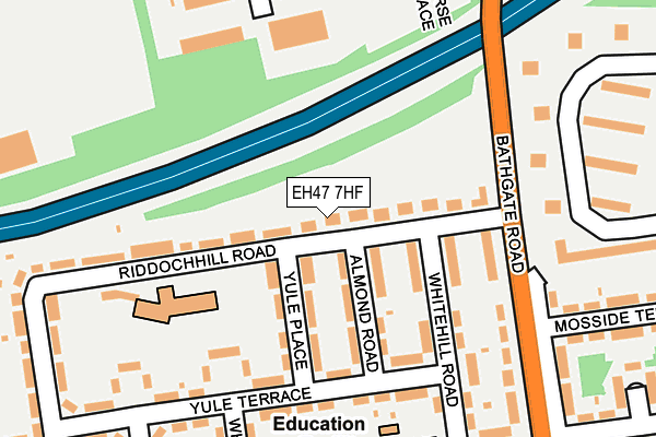 EH47 7HF map - OS OpenMap – Local (Ordnance Survey) EH47 7HF map - OS OpenMap – Local (Ordnance Survey)